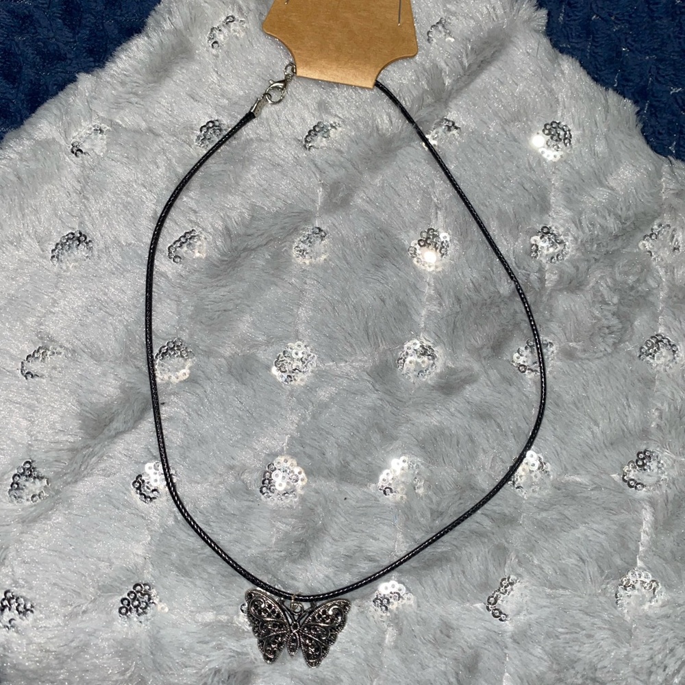 Beautiful butterfly charm necklace handmade